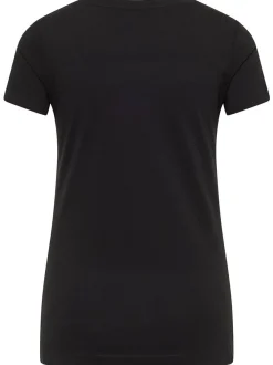 Mustang Damen T-Shirt in schwarz - Ausschnitt: Rundhals