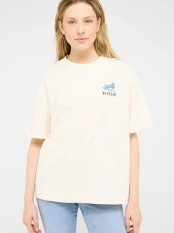 Mustang Damen T-Shirt in weiß - Ausschnitt: Rundhals