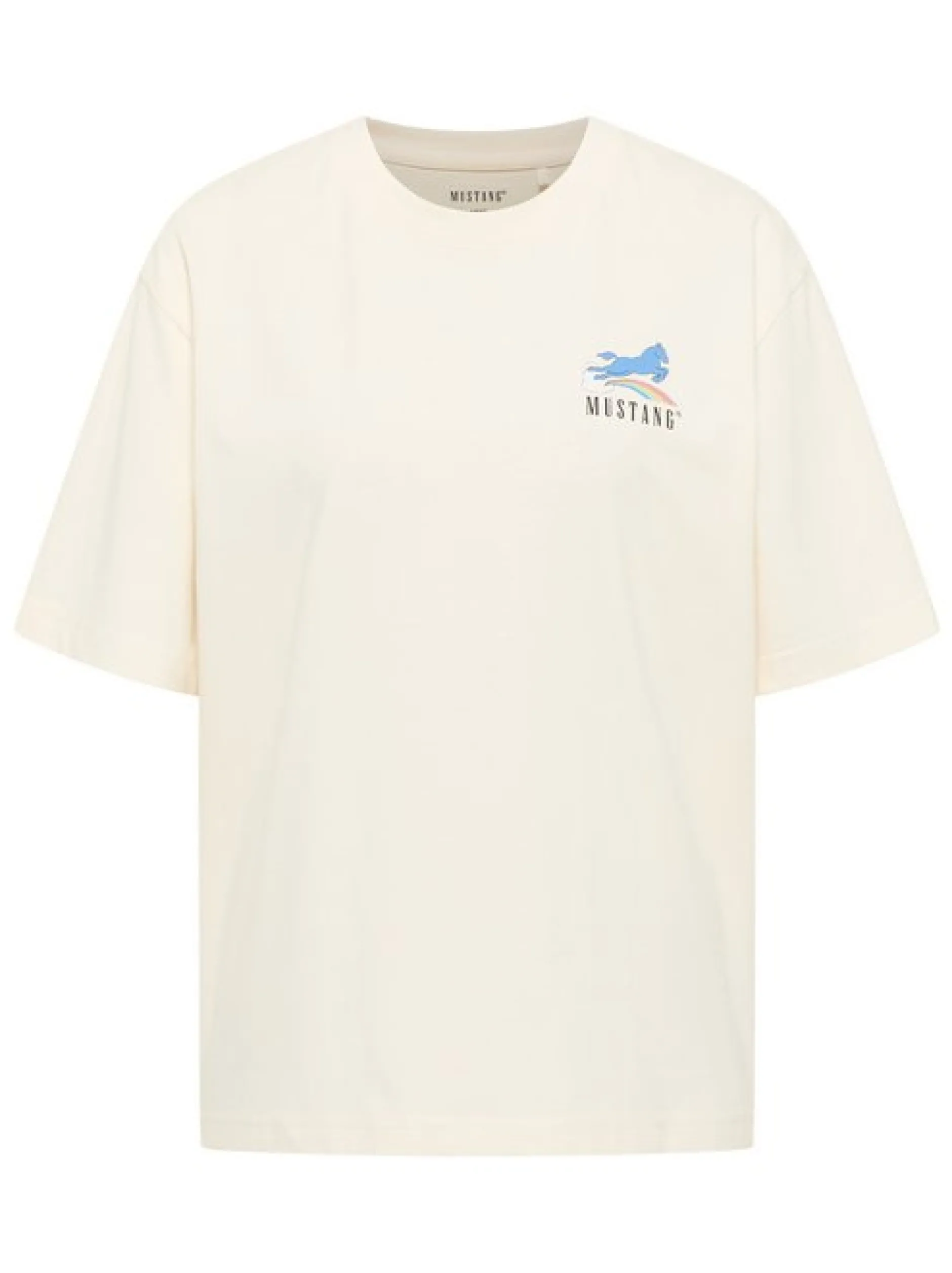 Mustang Damen T-Shirt in weiß - Ausschnitt: Rundhals
