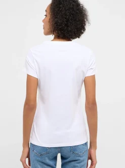 Mustang Damen T-Shirt in weiß - Ausschnitt: Rundhals