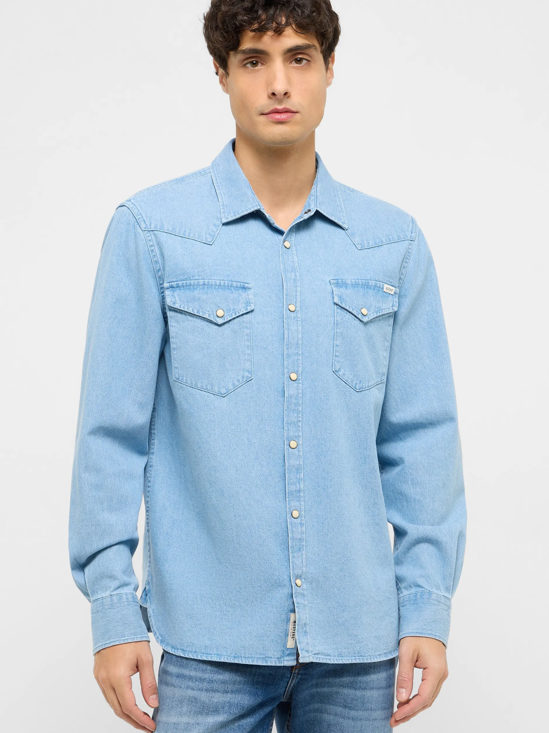 Mustang Herren Hemd in light stone
