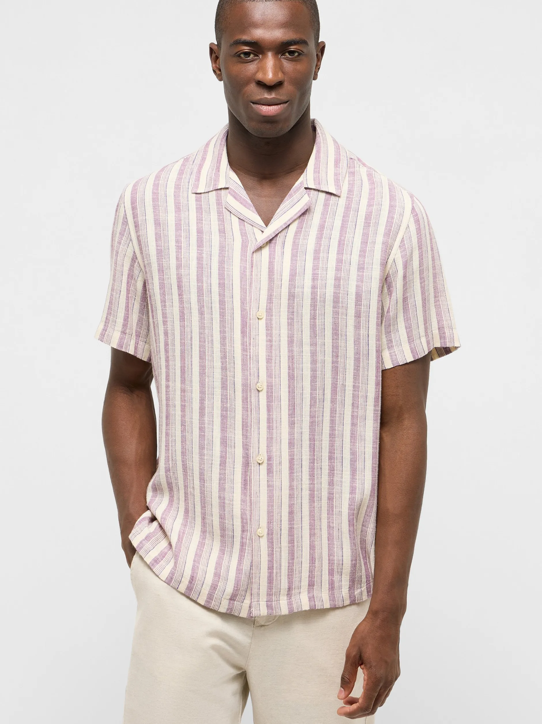 Mustang Herren Hemd in lila mehrfarbig
