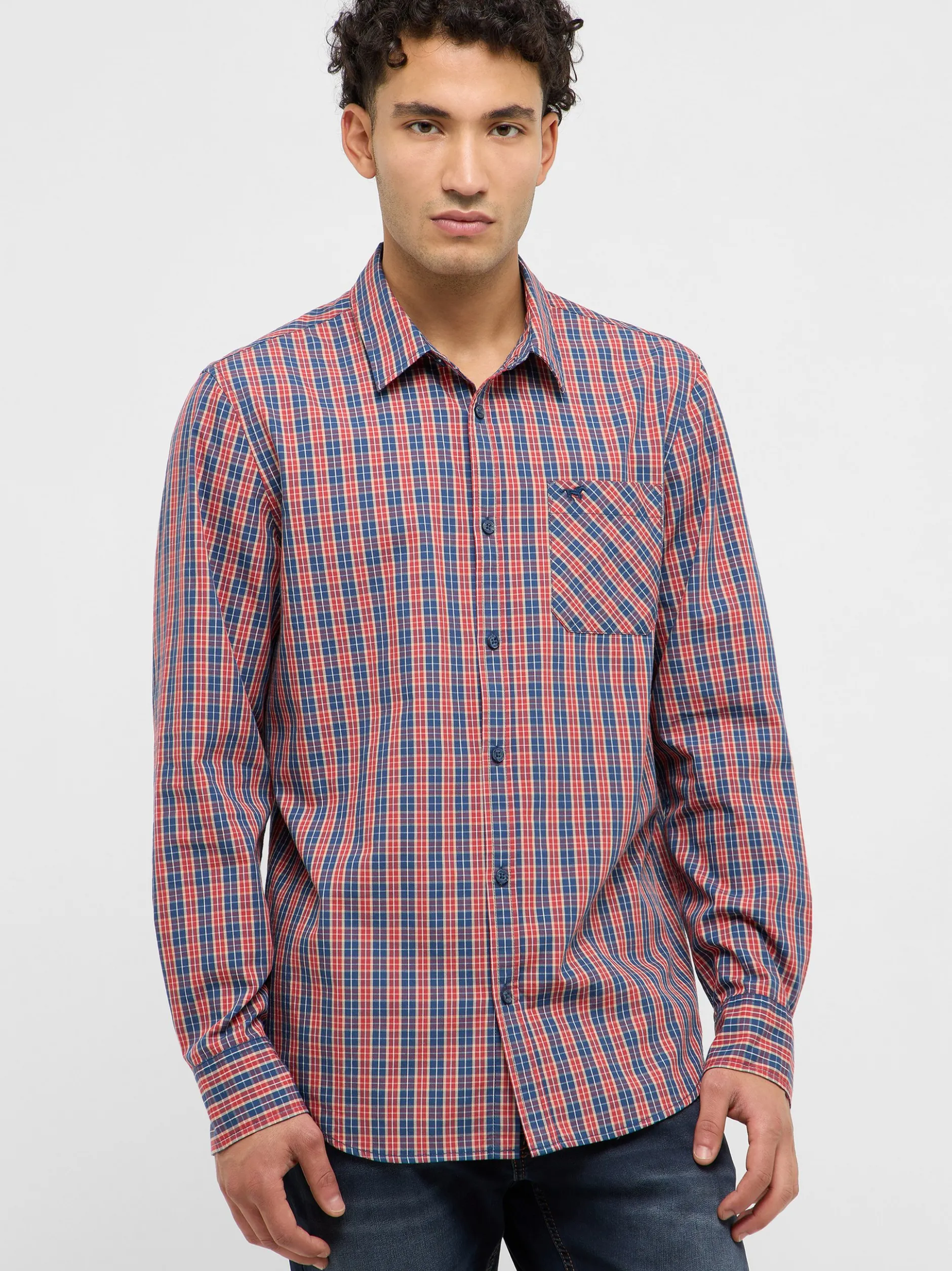 Mustang Herren Hemd in rot blau