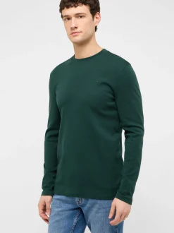 Mustang Herren Langarmshirt in grün - Ärmel: langarm