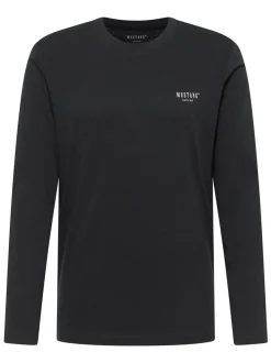 Mustang Herren Langarmshirt in schwarz - Ärmel: langarm