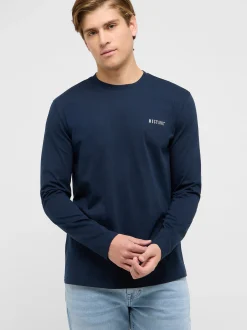 Mustang Herren Langarmshirt in blau - Ärmel: langarm