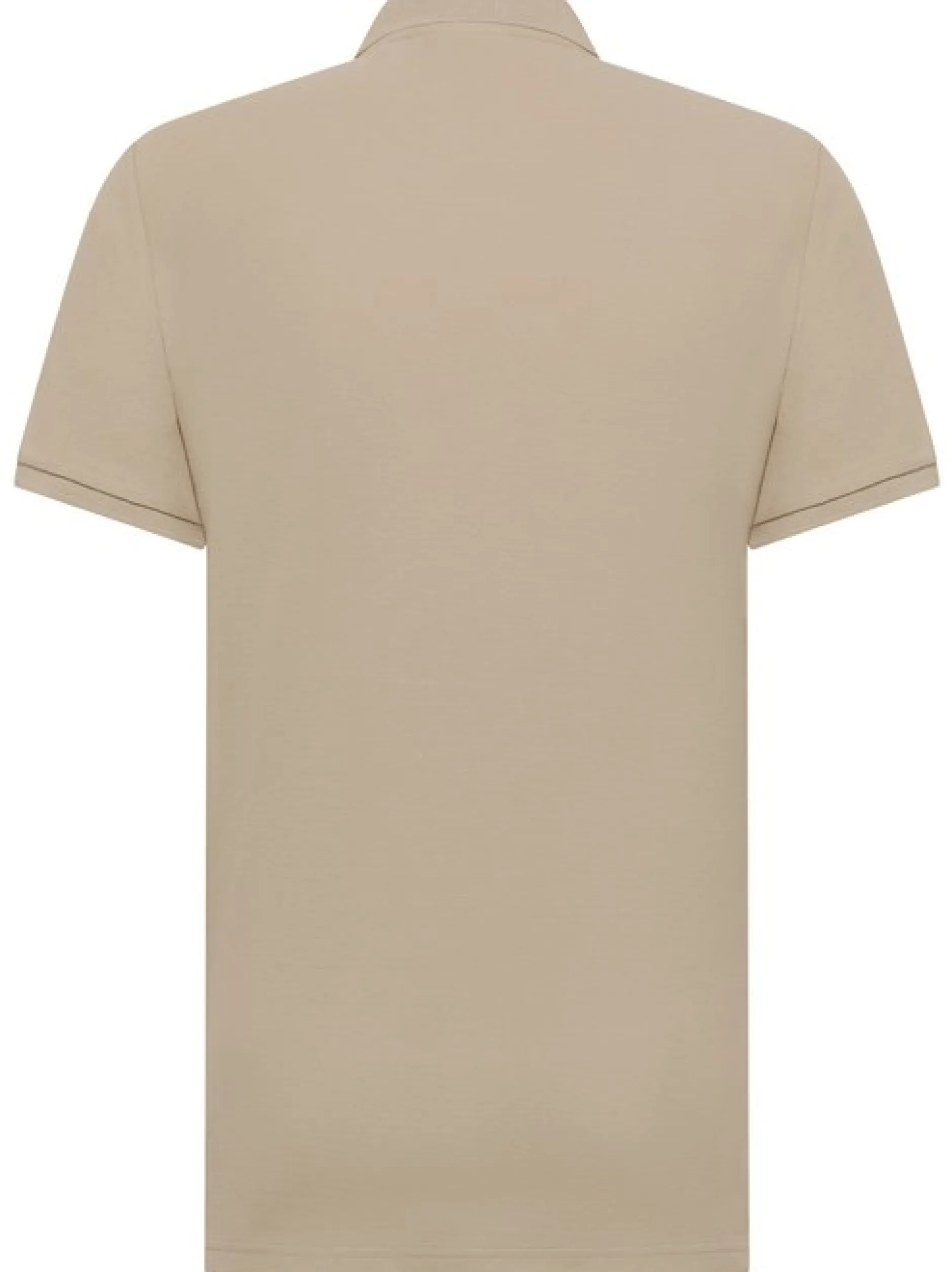 Mustang Herren Polo in beige - Ausschnitt: Henley