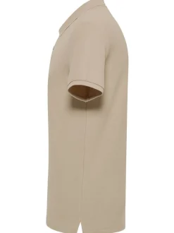 Mustang Herren Polo in beige - Ausschnitt: Henley