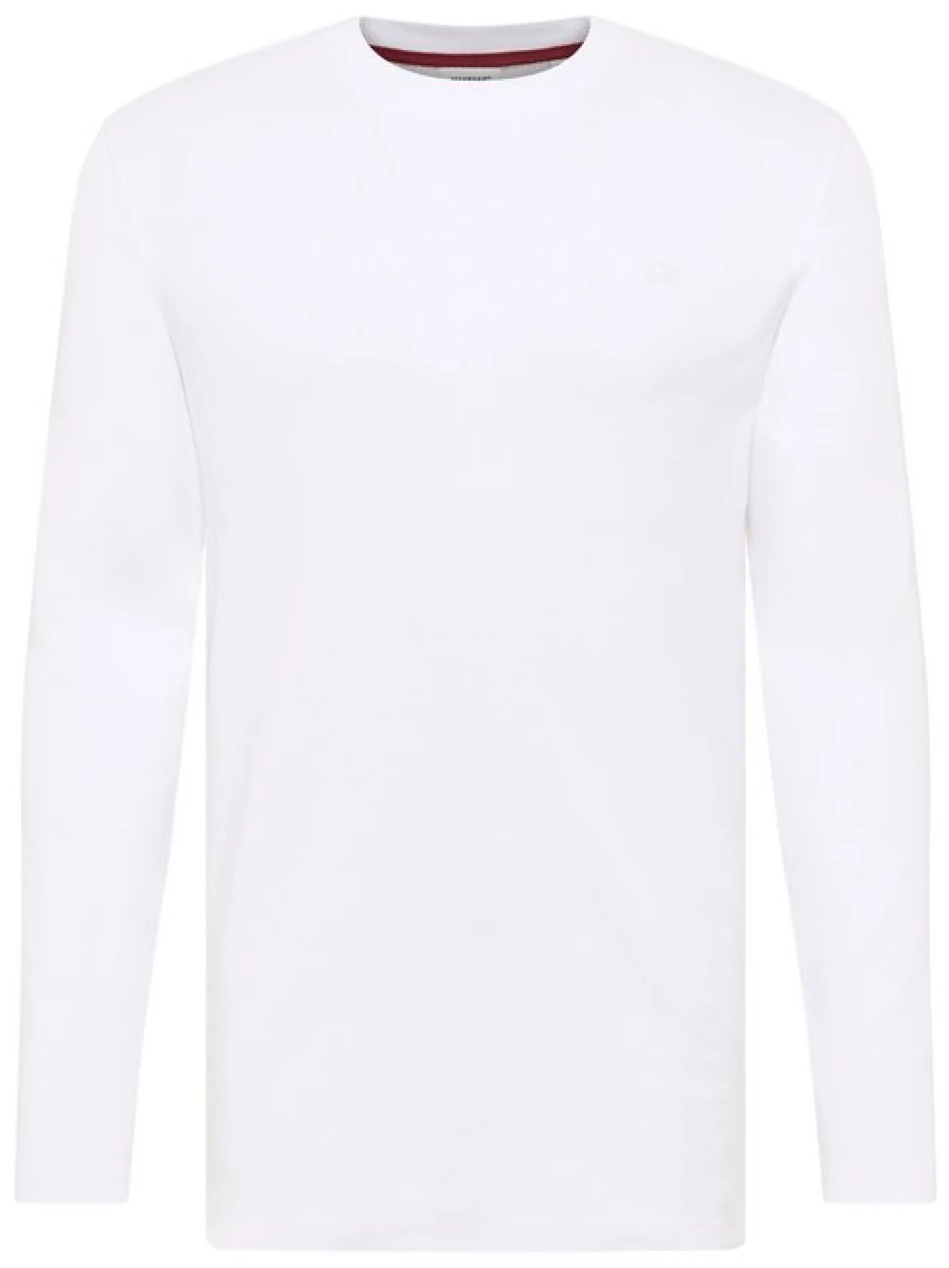 Mustang Herren Shirt in weiß - Ausschnitt: Rundhals