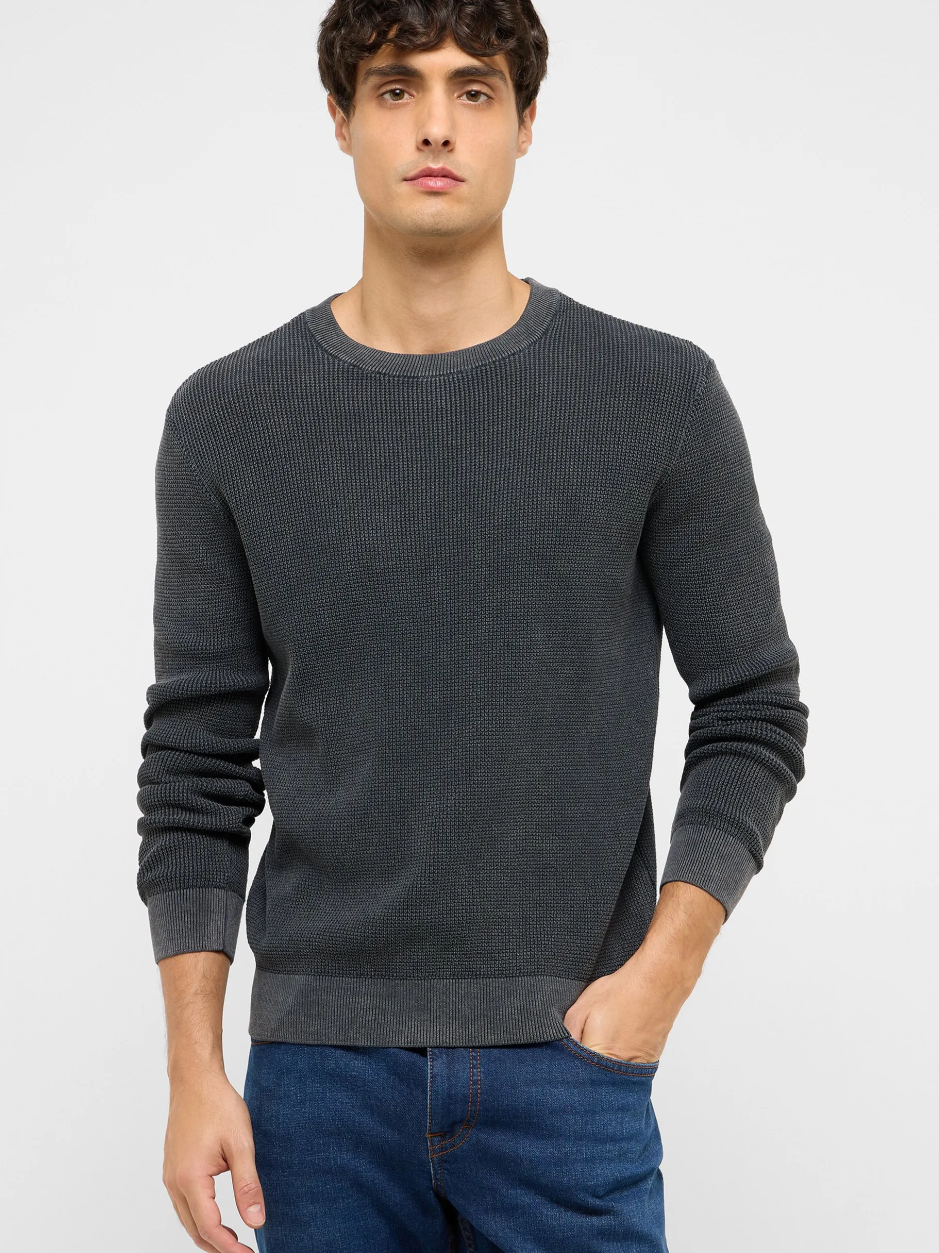 Mustang Herren Strickpullover in schwarz
