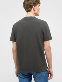 Mustang Herren T-Shirt in anthrazit - Ausschnitt: Henley