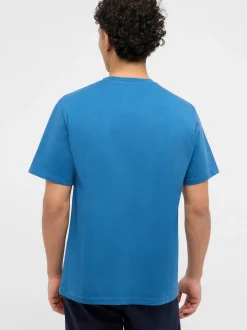 Mustang Herren T-Shirt in aqua - Ausschnitt: Rundhals