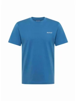 Mustang Herren T-Shirt in blau - Ausschnitt: Rundhals