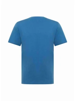 Mustang Herren T-Shirt in blau - Ausschnitt: Rundhals
