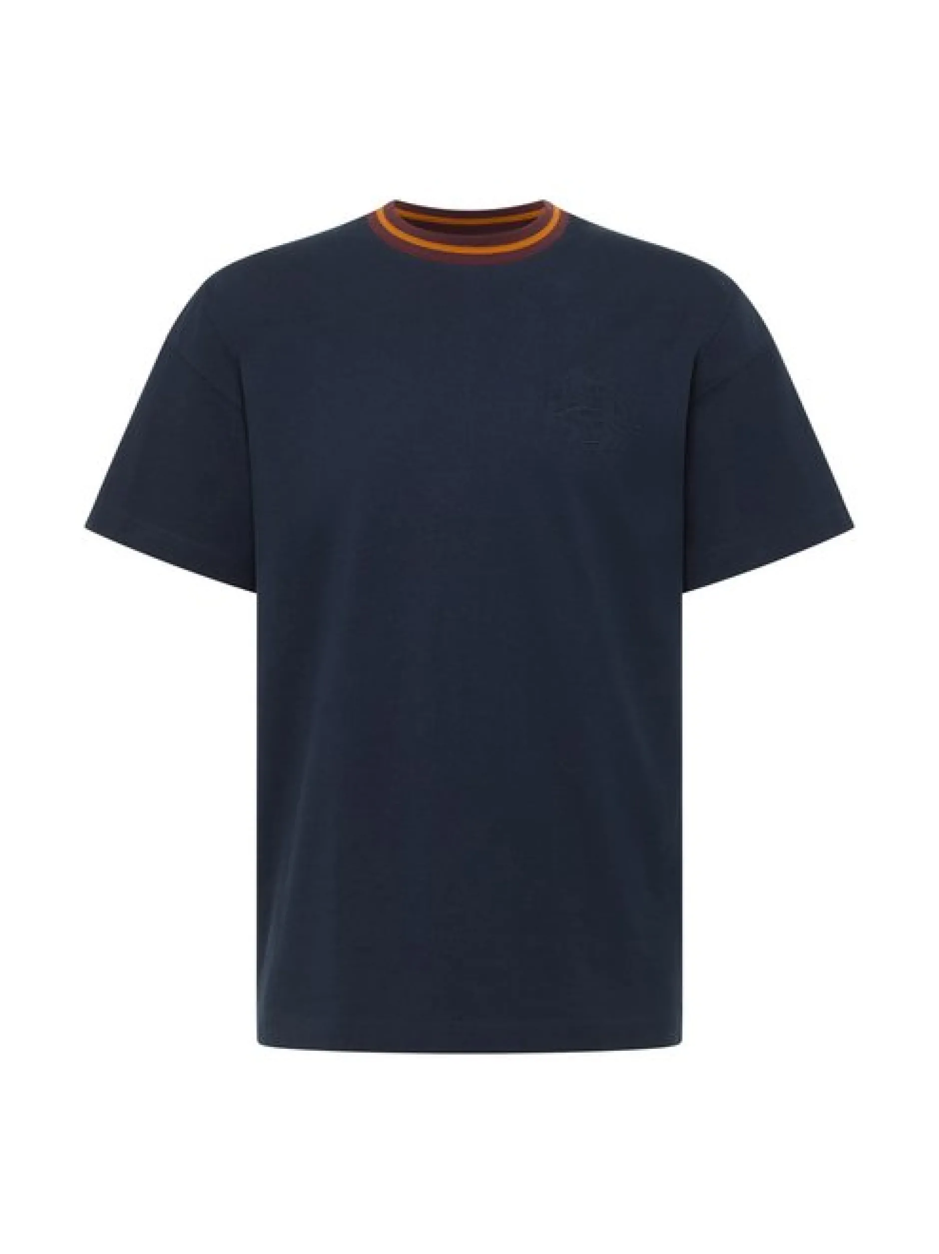 Mustang Herren T-Shirt in blau - Ausschnitt: Rundhals