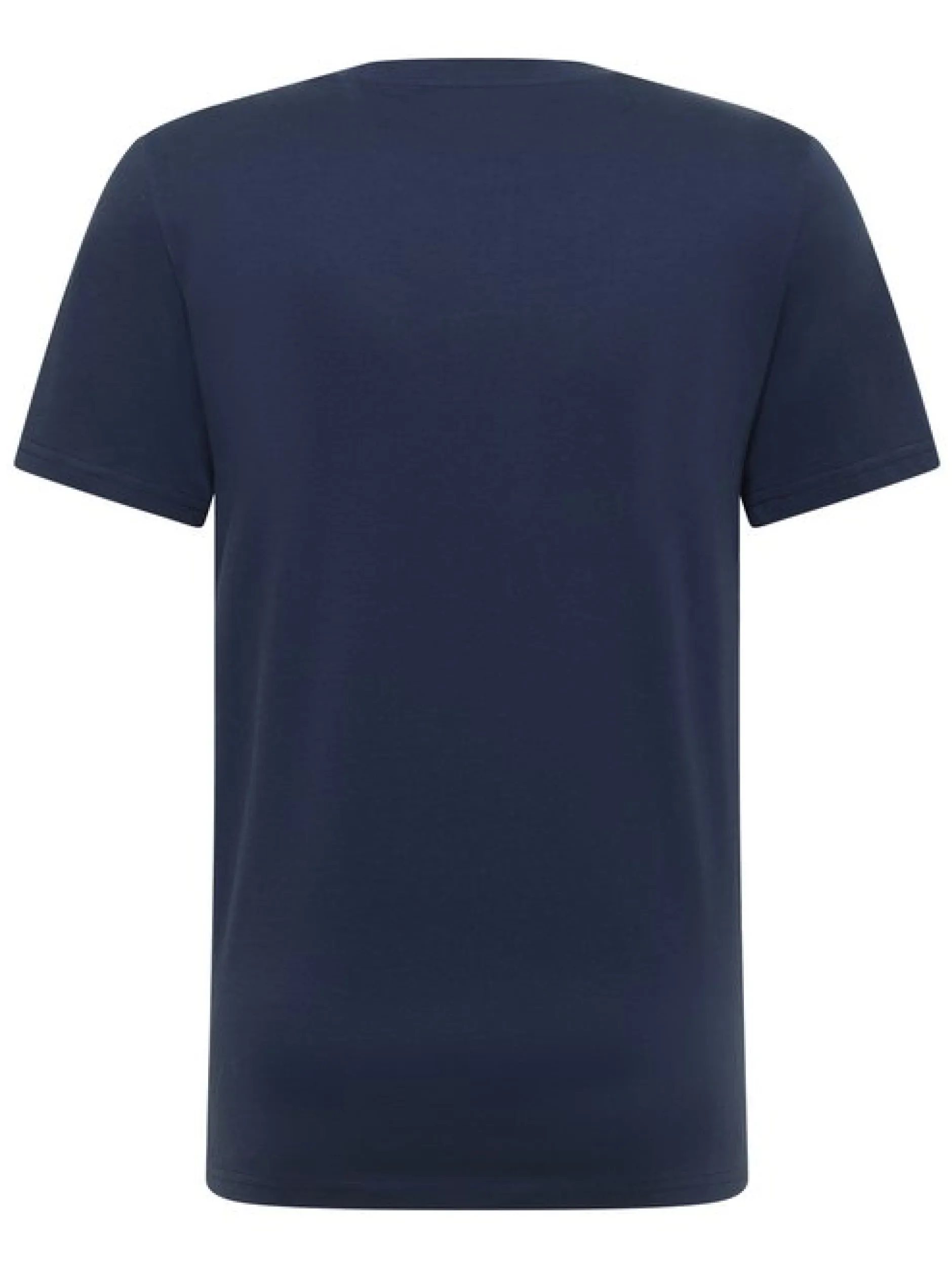 Mustang Herren T-Shirt in blau - Ausschnitt: Rundhals