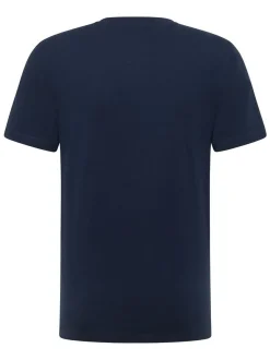 Mustang Herren T-Shirt in blau - Ausschnitt: Rundhals