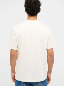 Mustang Herren T-Shirt in ecru - Ausschnitt: Rundhals