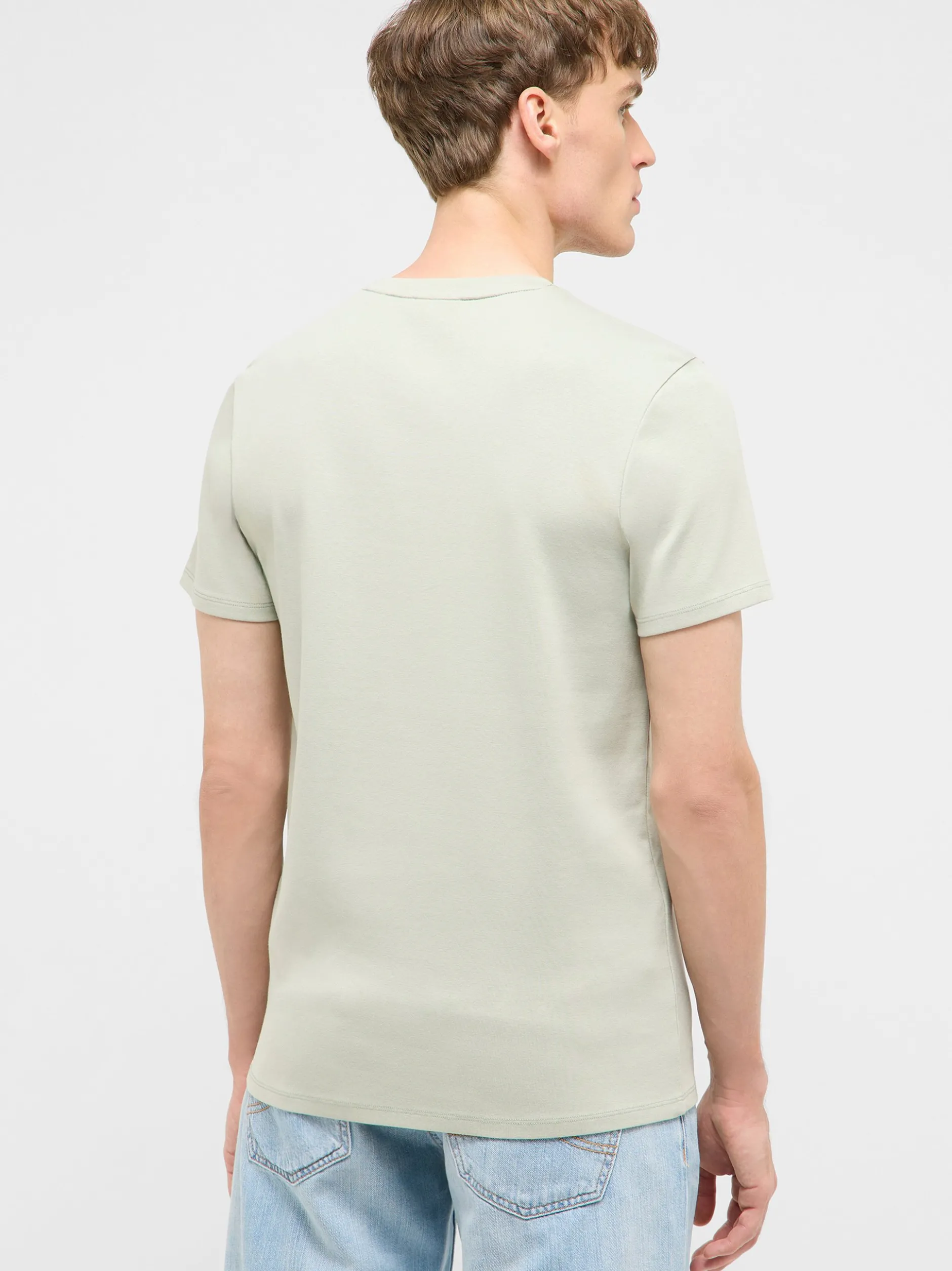 Mustang Herren T-Shirt in grün - Ausschnitt: Rundhals