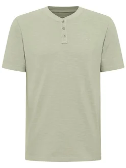 Mustang Herren T-Shirt in grün - Ausschnitt: Henley