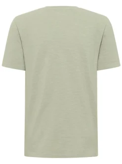 Mustang Herren T-Shirt in grün - Ausschnitt: Henley