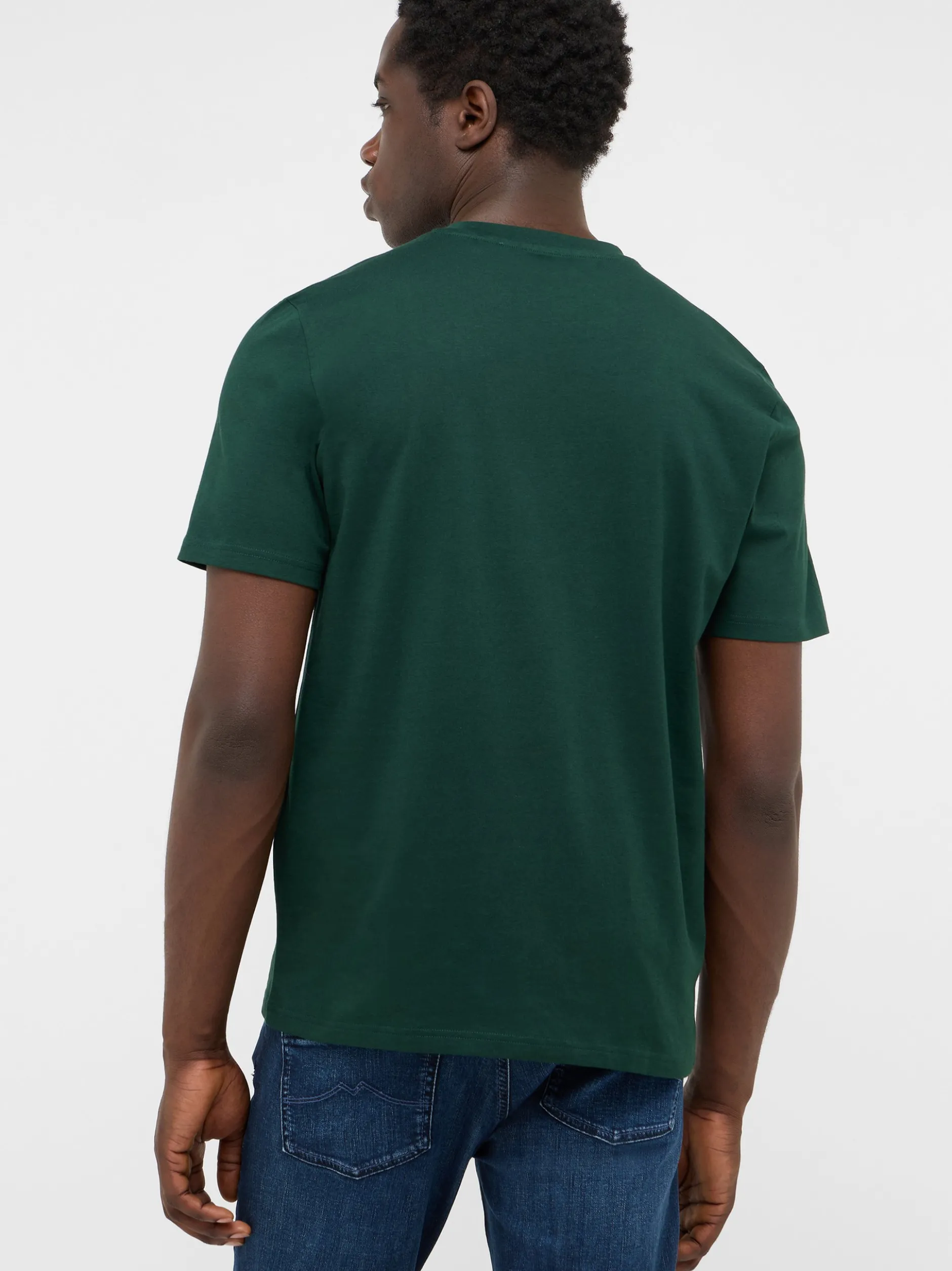 Mustang Herren T-Shirt in grün - Ausschnitt: Rundhals