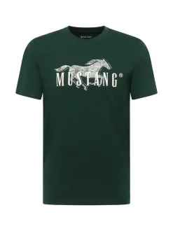 Mustang Herren T-Shirt in grün - Ausschnitt: Rundhals