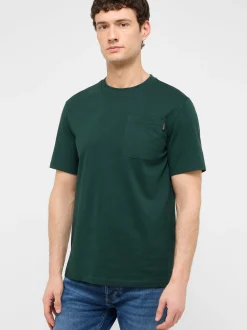 Mustang Herren T-Shirt in grün - Ausschnitt: Rundhals