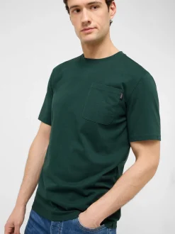 Mustang Herren T-Shirt in grün - Ausschnitt: Rundhals