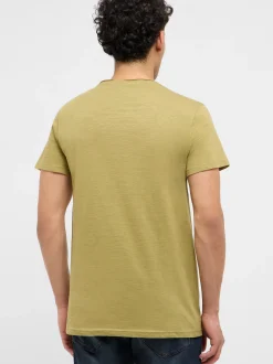 Mustang Herren T-Shirt in grün - Ärmel: Halbarm