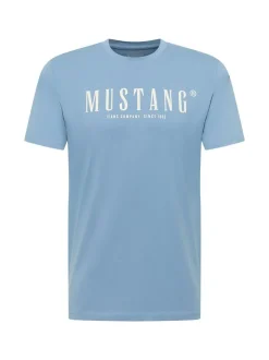 Mustang Herren T-Shirt in hellblau - Ärmel: Halbarm