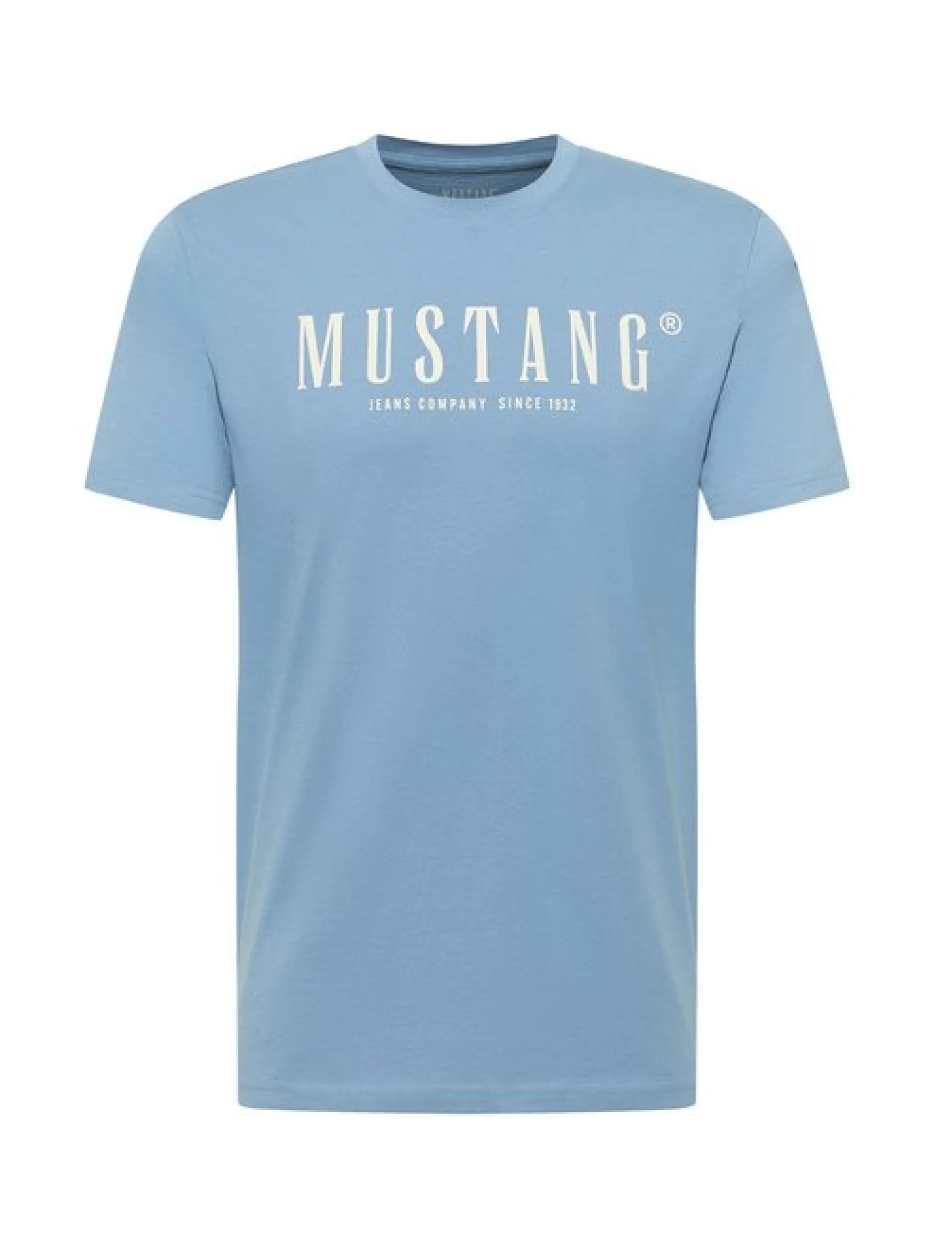 Mustang Herren T-Shirt in hellblau - Ärmel: Halbarm