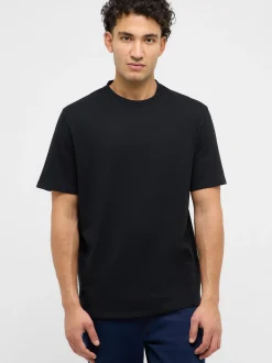Mustang Herren T-Shirt in schwarz - Ausschnitt: Rundhals