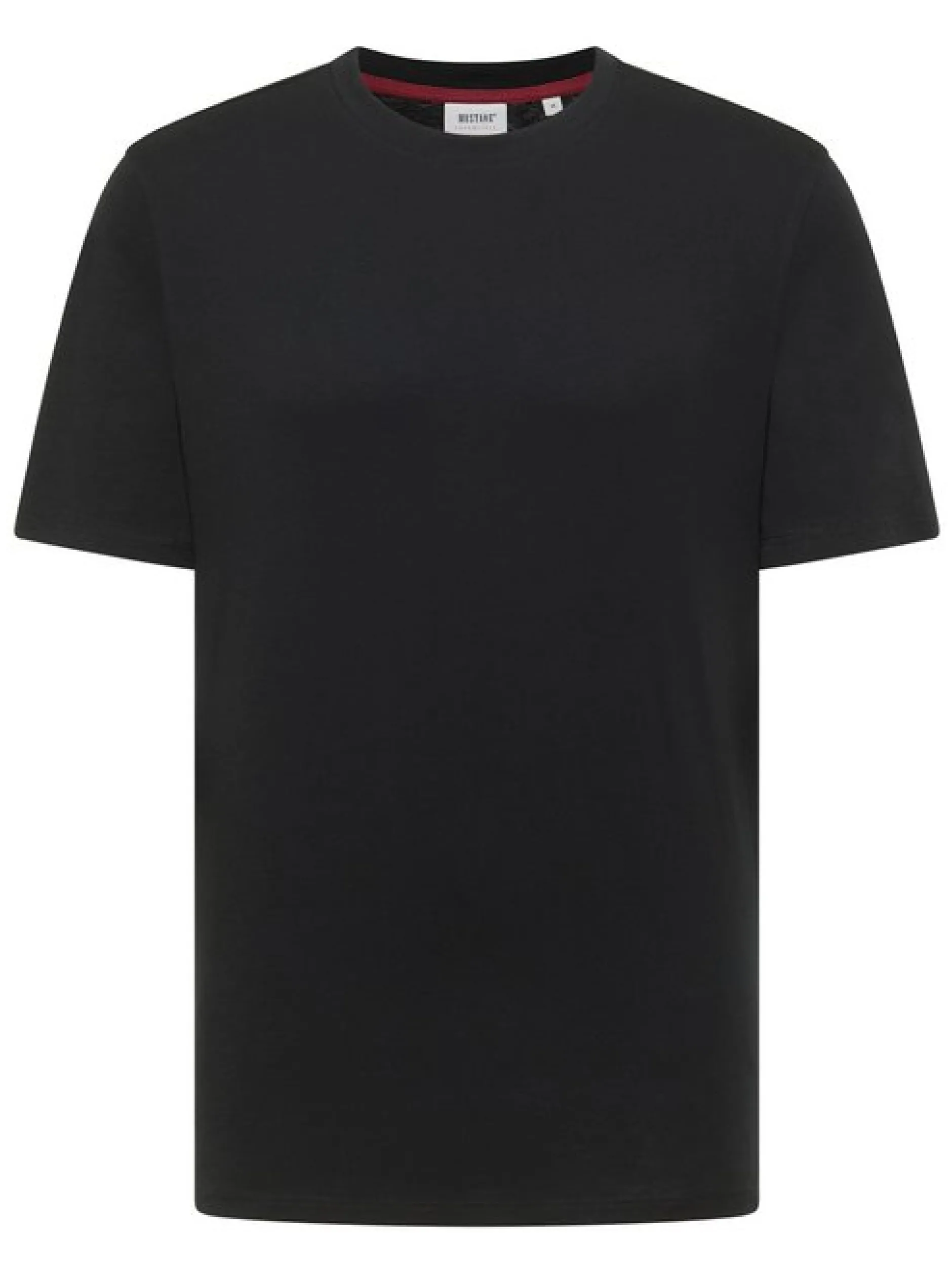 Mustang Herren T-Shirt in schwarz - Ausschnitt: Rundhals