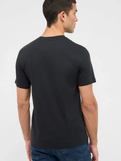 Mustang Herren T-Shirt in schwarz - Ausschnitt: Rundhals