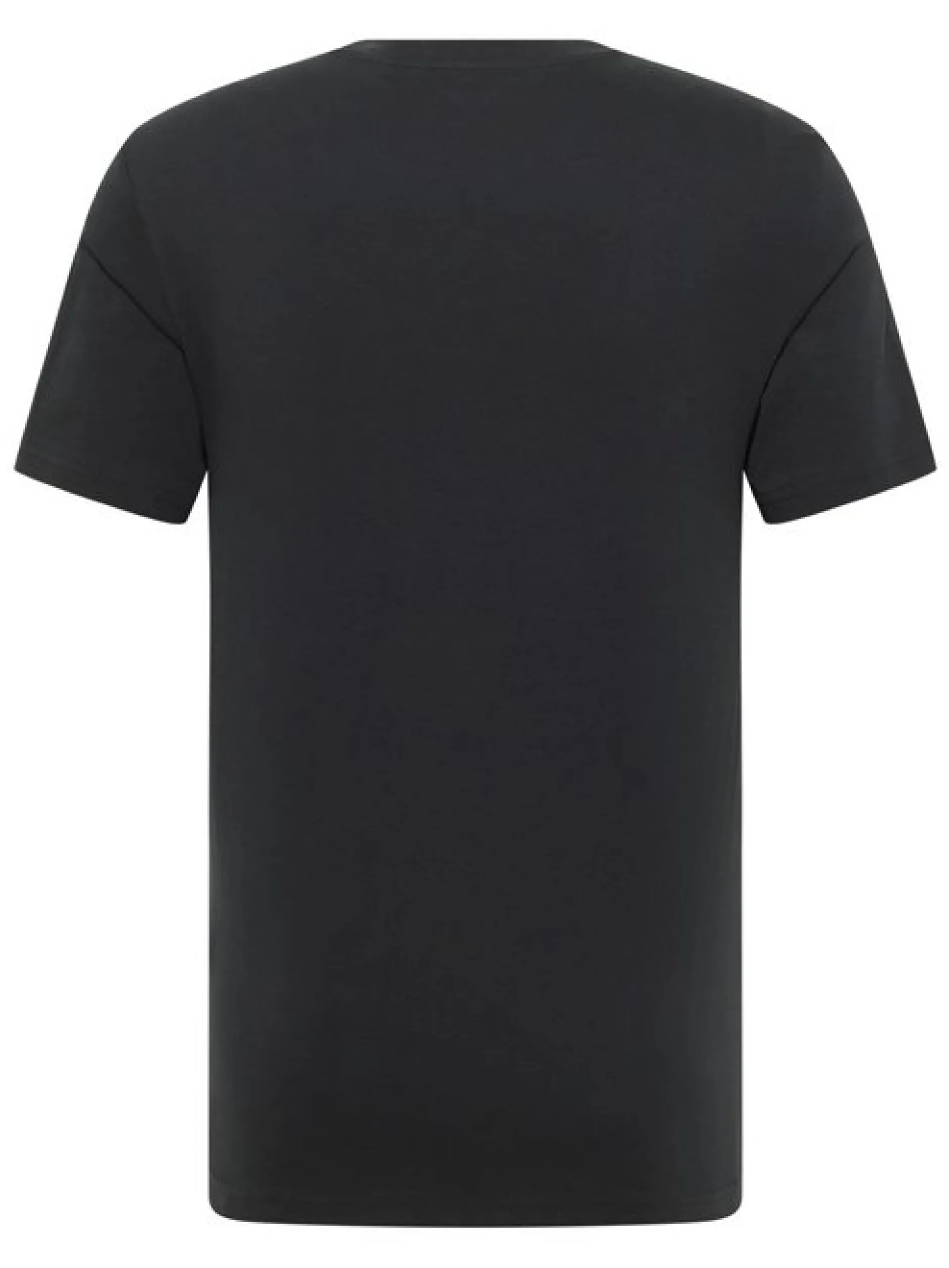 Mustang Herren T-Shirt in schwarz - Ausschnitt: Rundhals