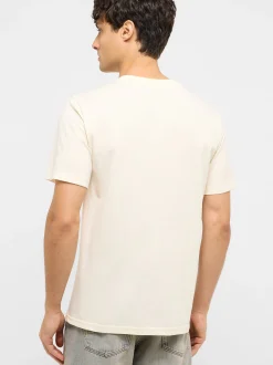 Mustang Herren T-Shirt in weiß - Ausschnitt: Rundhals