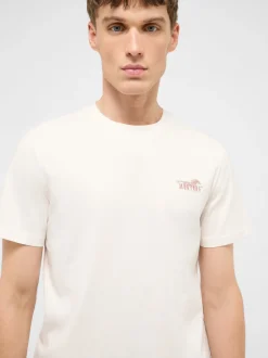 Mustang Herren T-Shirt in weiß - Ausschnitt: Rundhals