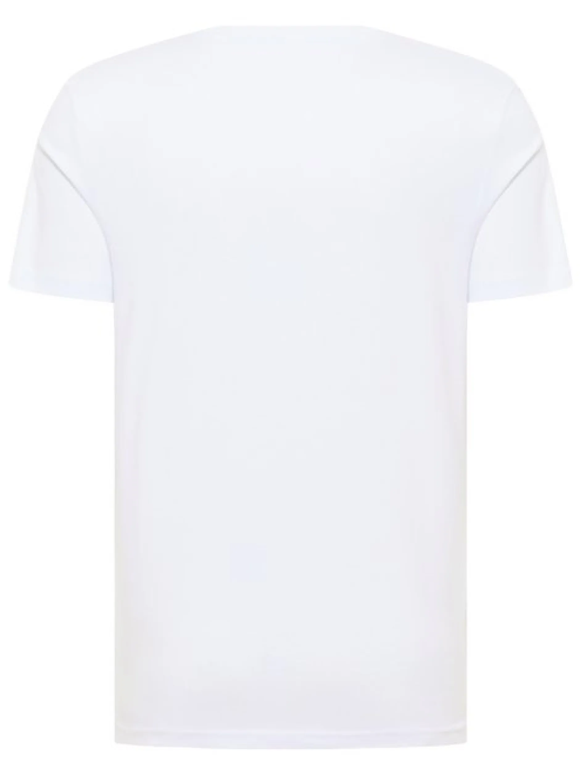 Mustang Herren T-Shirt in weiß - Ausschnitt: Rundhals