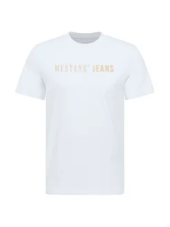 Mustang Herren T-Shirt in weiß - Ausschnitt: Rundhals