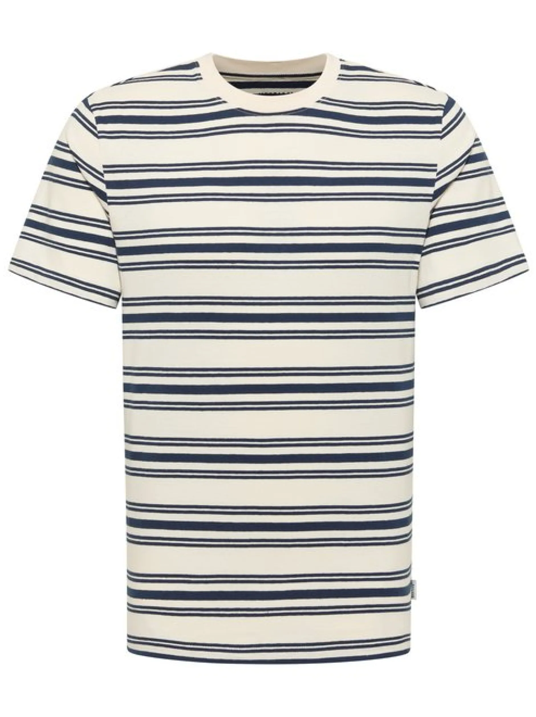 Mustang Herren T-Shirt in weiß blau - Ärmel: Halbarm