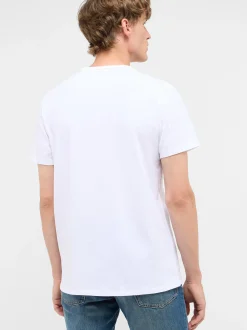 Mustang Herren T-Shirt in weiß - Ärmel: Halbarm