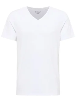 Mustang Herren T-Shirt in weiß - Ärmel: Halbarm