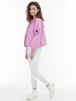 MyMo Damen Übergangsjacke/Regenjacke in rosa