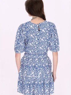MyMo Damen Bluse in blau - Ausschnitt: Rundhals
