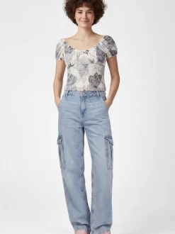 MyMo Damen Bluse in grau