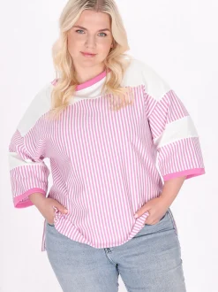 MyMo Damen Bluse in großen Größen in pink
