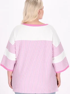 MyMo Damen Bluse in großen Größen in pink