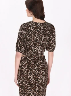 MyMo Damen Bluse in schwarz - Ausschnitt: Rundhals
