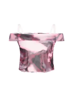MyMo Damen Crop Top in bordeaux